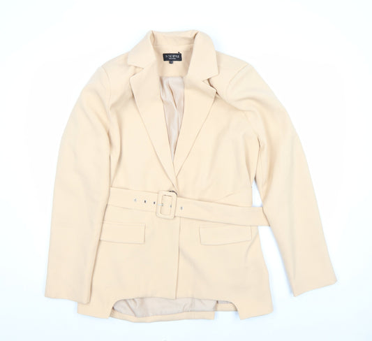 Womens UK Size 14 In the Style Beige Basic Jacket