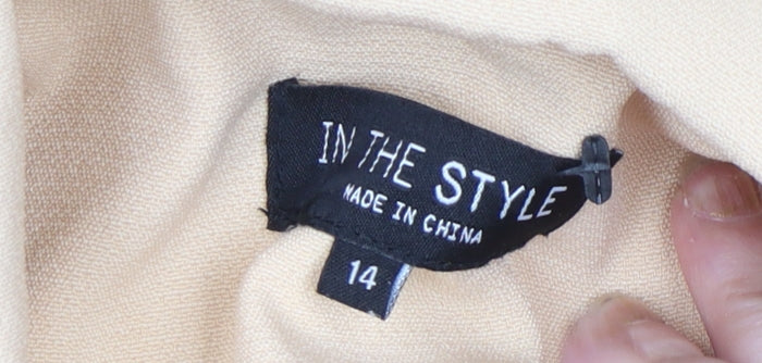 Womens UK Size 14 In the Style Beige Basic Jacket