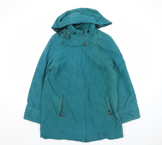 Womens UK Size S BM Green Parka Coat