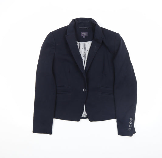 Womens UK Size 10 Marks and Spencer Regular Black Blazer