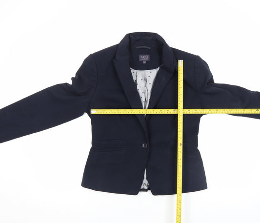 Marks and Spencer Women's Black Size 10 Classic Single-Breasted Blazer