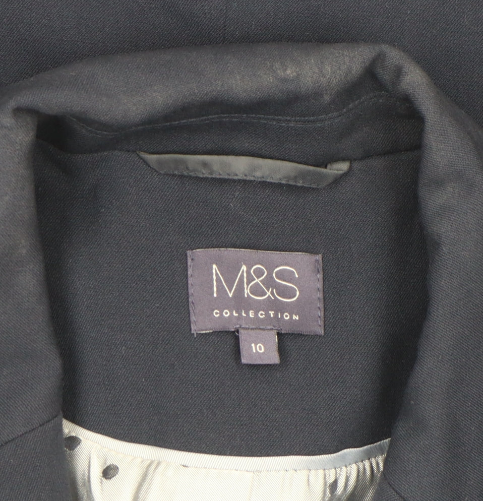 Womens UK Size 10 Marks and Spencer Regular Black Blazer