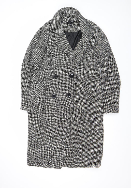 Womens UK Size 10 New Look Black Pea Coat