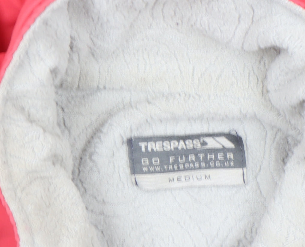 Womens UK Size M Trespass Pink Puffer Jacket