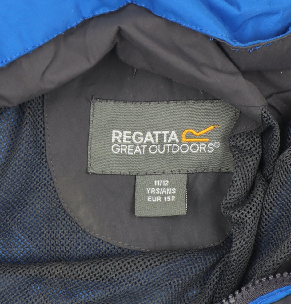 Boys UK Size 11-12 Years Regatta Great Outdoors Blue Rain Coat
