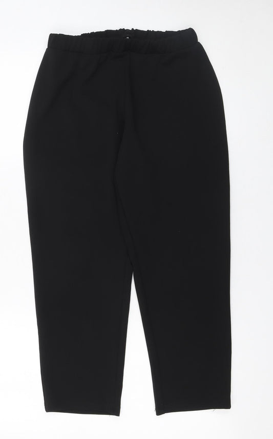 Womens UK Size 8 ASOS Regular Fit Casual Workwear Black Trousers