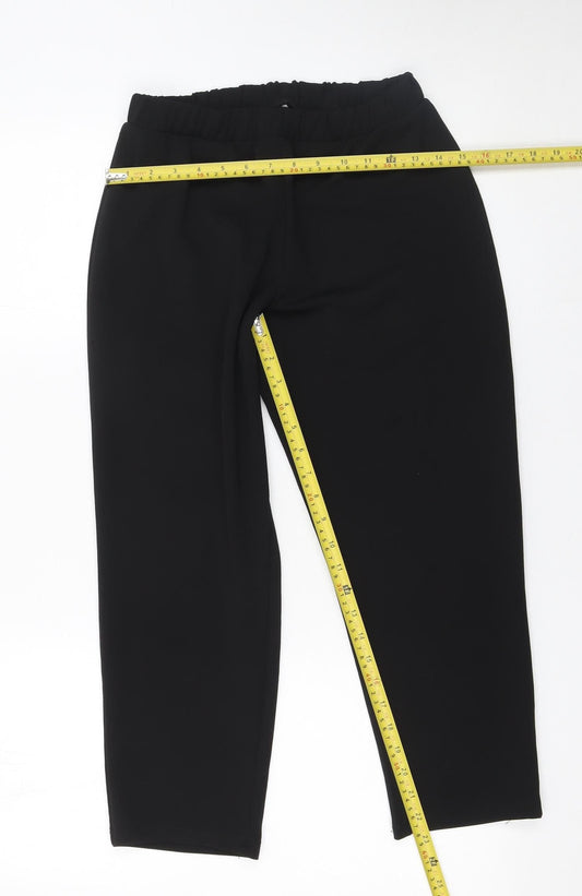 Womens UK Size 8 ASOS Regular Fit Casual Workwear Black Trousers