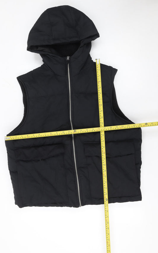 Womens UK Size L Zara Black Puffer Jacket