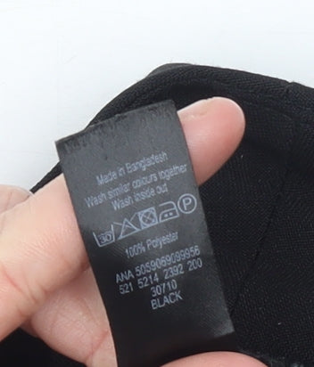 Womens UK Size 12 George Regular Fit Dress Pants Black Trousers