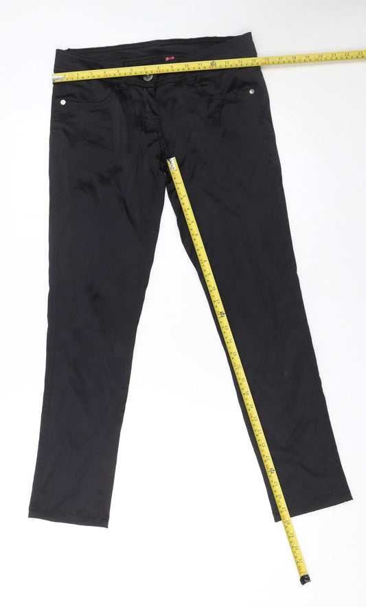 Womens UK Size 8 Denim Co Slim Fit Jeans Black Trousers