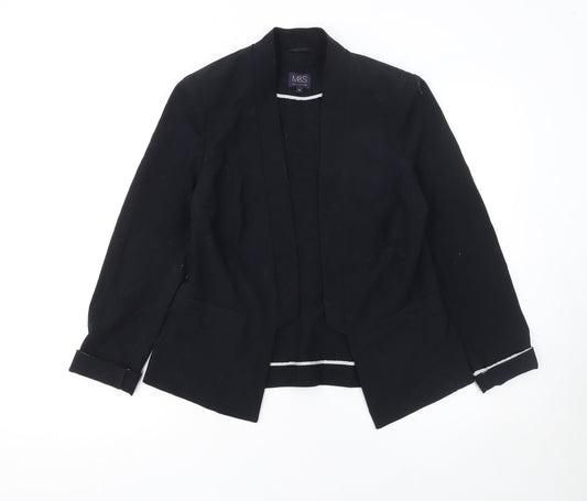 Womens UK Size 10 Marks and Spencer Regular Black Blazer