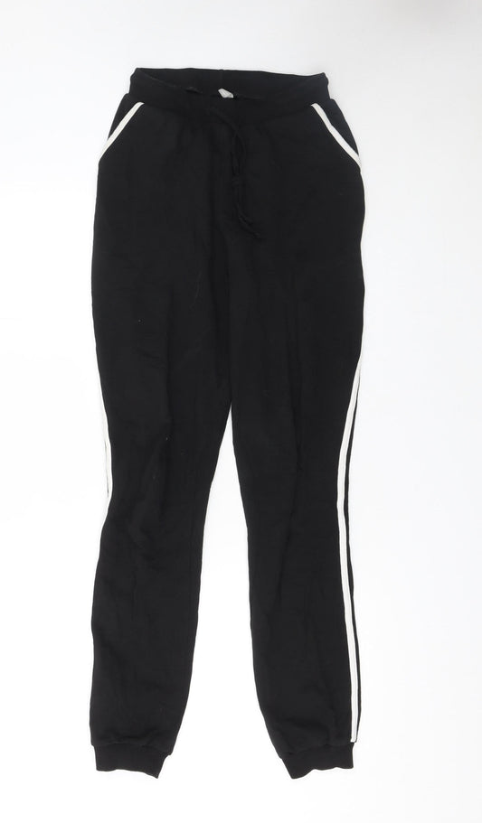 Womens UK Size 8 ASOS Regular Fit Jogger Black Trousers