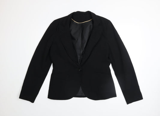 Womens UK Size 14 Dorothy Perkins Regular Black Blazer