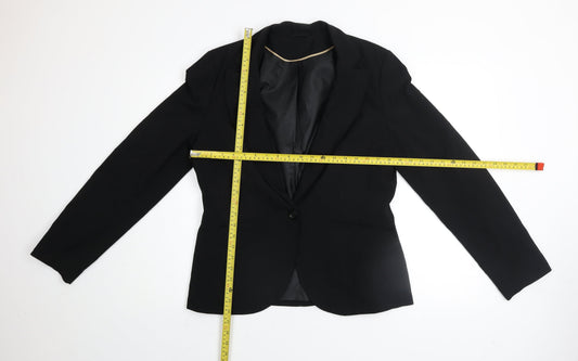 Womens UK Size 14 Dorothy Perkins Regular Black Blazer