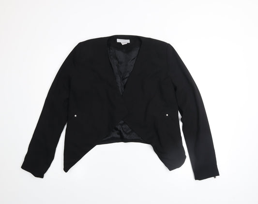 Womens UK Size 8 H&M Black Basic Jacket