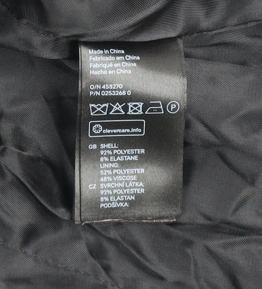 Womens UK Size 8 H&M Black Basic Jacket
