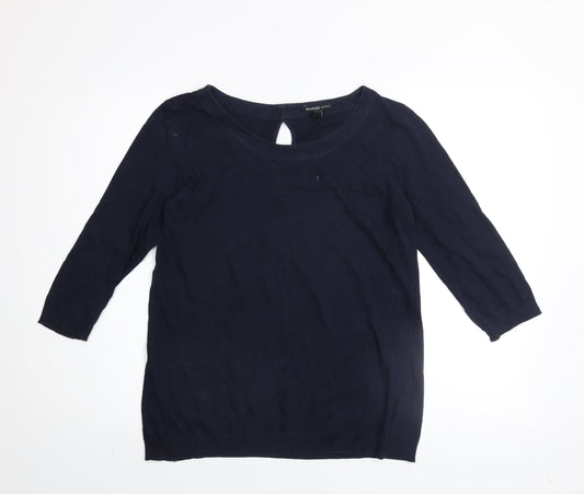 Womens UK Size S Mango Blue Basic Blouse