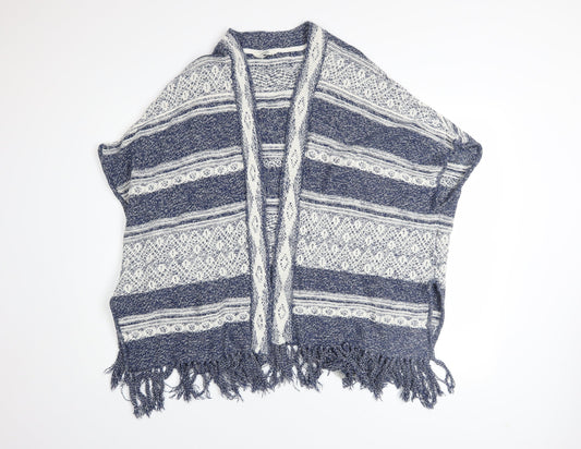 Womens UK Size M FatFace Blue Cape Jumper