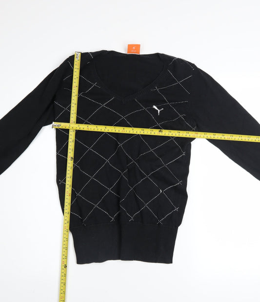 Womens UK Size 10 PUMA Black Pullover Jumper