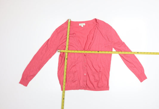 Womens UK Size S Monsoon Pink Cardigan Jumper