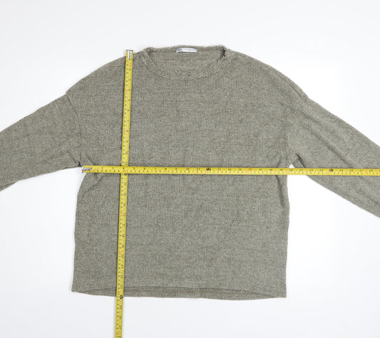 Womens UK Size 10 Zara Grey Pullover Jumper