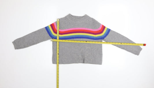 Girls UK Size 9-10 Years Johnnie B Grey Pullover Jumper
