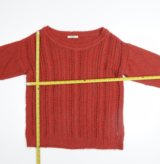 Womens UK Size L Oasis Red Pullover Jumper