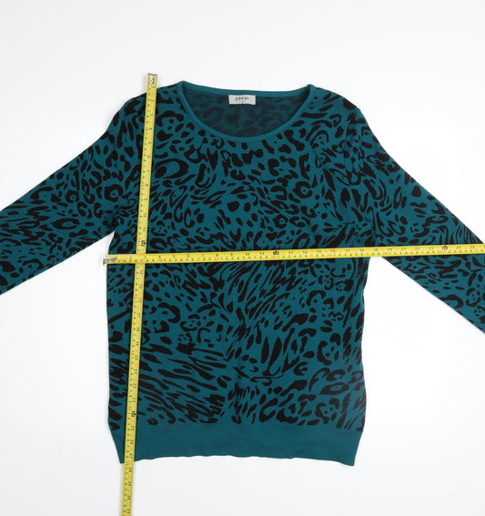 Womens UK Size 12 Soon Blue Pullover Jumper