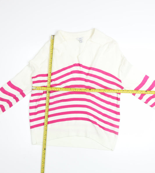 Womens UK Size 10 M&Co Multicoloured Pullover Jumper