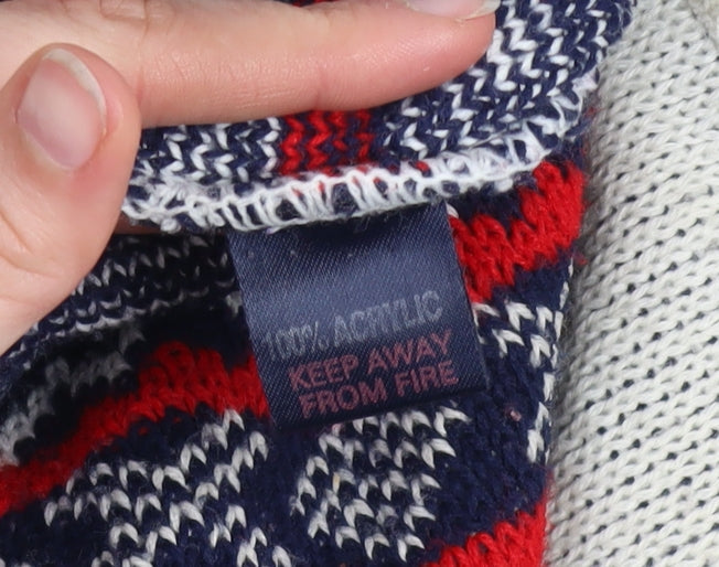 Knitwear Gallery Men Blue Christmas Fair Isle Jumper Size L