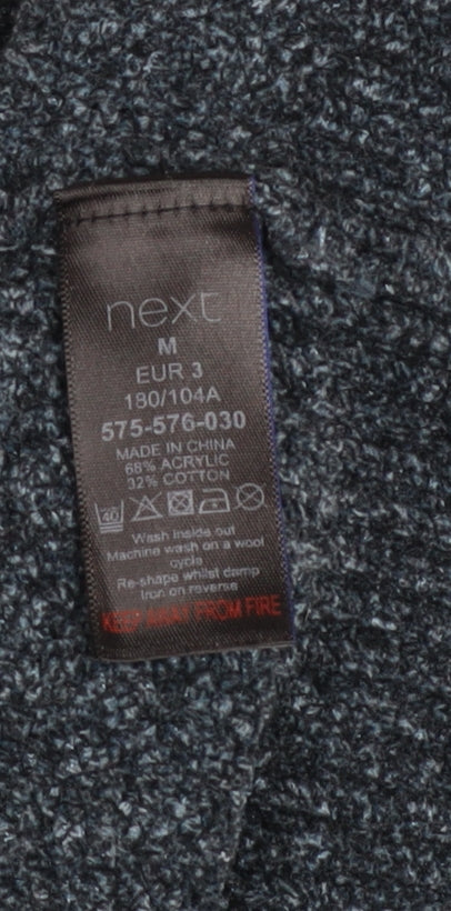 Next Men's Blue Acrylic Cotton Crew Neck Chunky Knit Jumper M