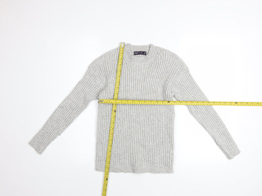 Marks and Spencer Women’s Grey Ribbed Knit Pullover Jumper XS