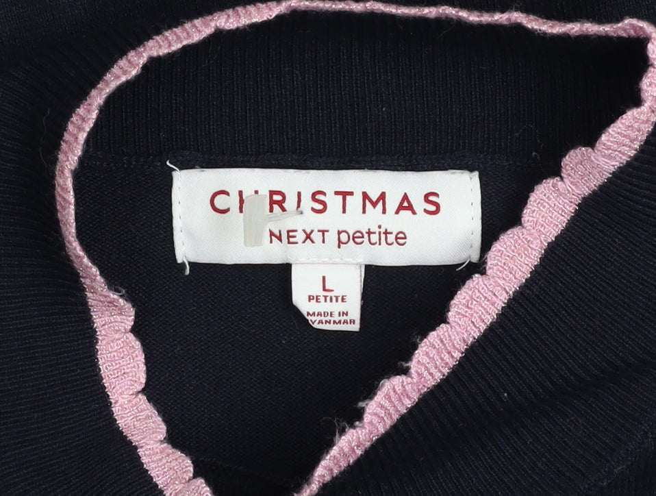Womens UK Size L NEXT Black Pullover Jumper