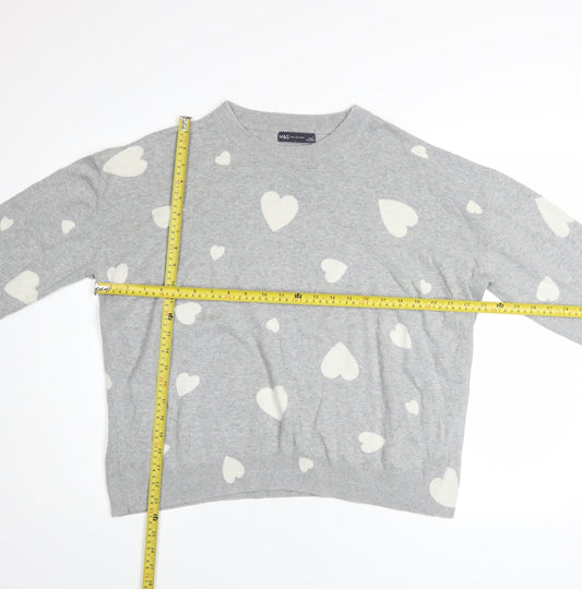 Womens UK Size L Marks and Spencer Grey Pullover Jumper
