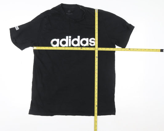 Mens UK Size L adidas Black T-Shirt