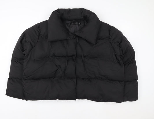 Womens UK Size 20 In the Style Black Puffer Jacket