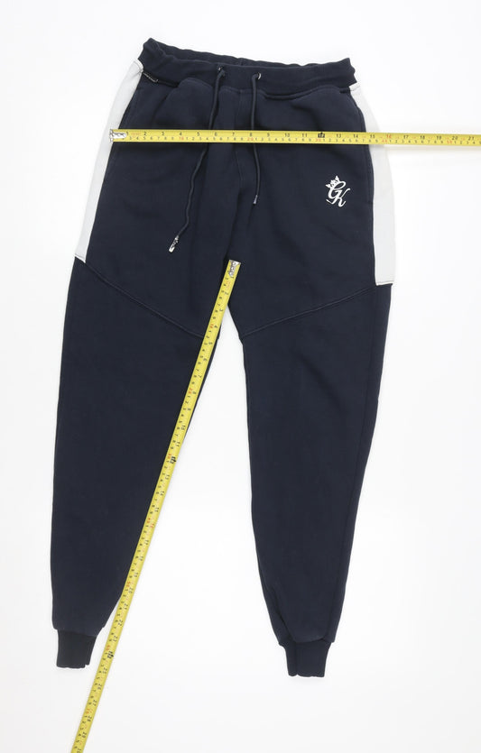 Mens UK Size XS Gym King Slim Fit Jogger Blue Trousers