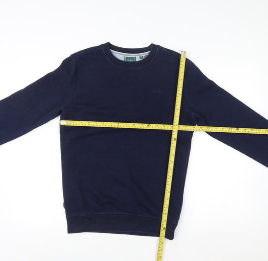 Mens UK Size XS Superdry Blue Pullover Sweatshirt