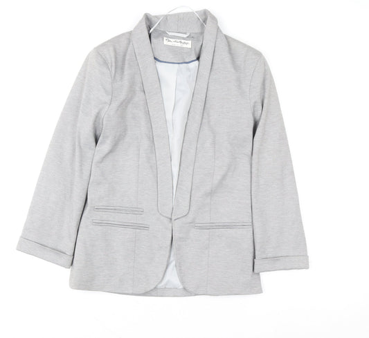 Womens UK Size 6 Miss Selfridge Grey Basic Jacket