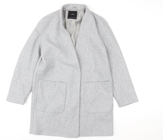 Womens UK Size XS Zara Grey Overcoat