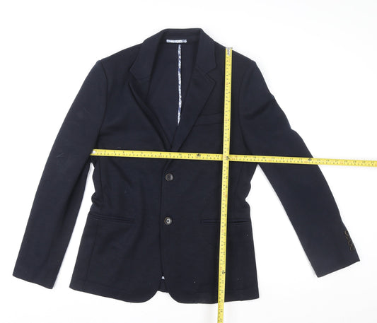 Feraud Women's Blue Wool Blazer Jacket UK 10 Classic Fit