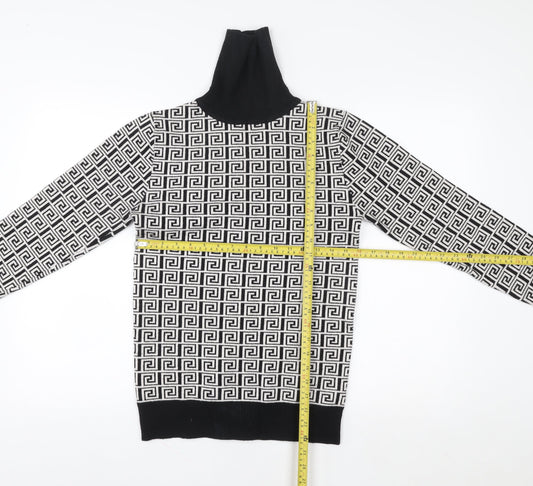 Womens UK Size M Yu & Me Black Pullover Sweatshirt