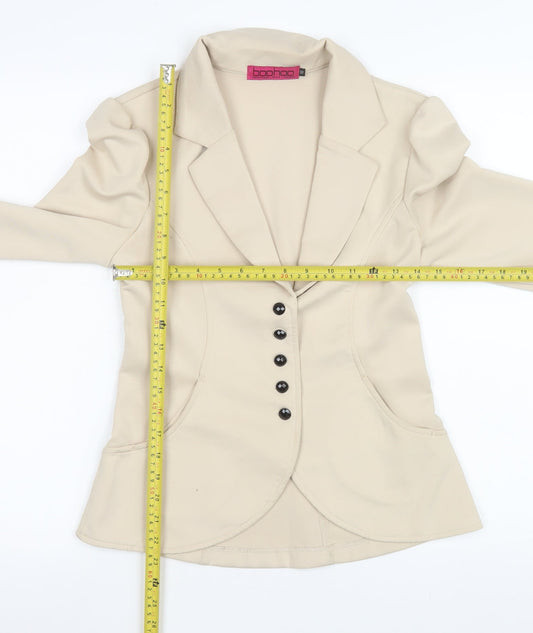 Womens UK Size 10 Boohoo Regular Beige Blazer