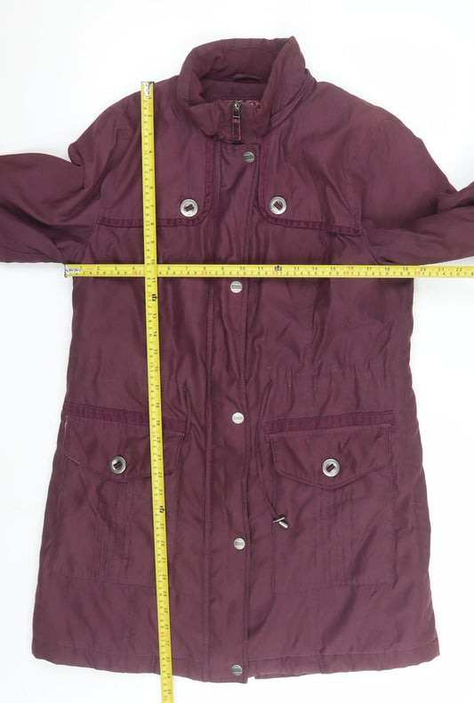 Womens UK Size M Marks and Spencer Purple Parka Coat