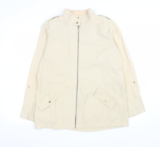 Womens UK Size 12 Zara Beige Basic Jacket