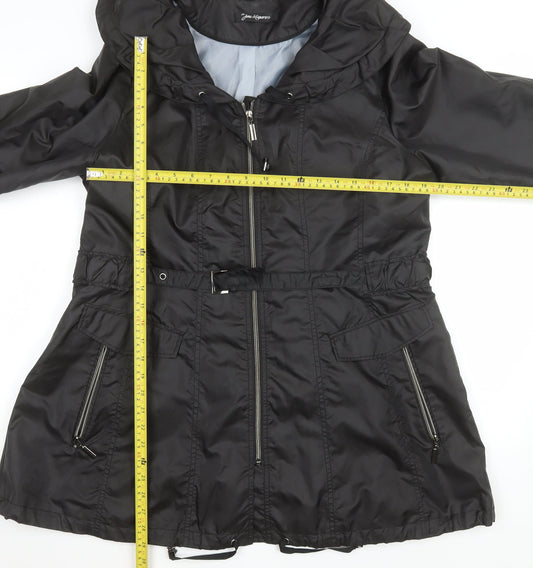 Womens UK Size 12 Jan Kuiperus Black Parka Coat