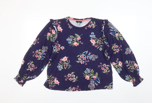 Womens UK Size 10 Joules Blue Tunic Blouse