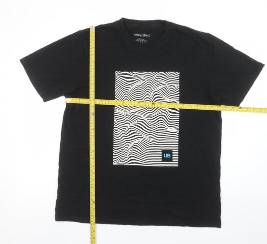 Mens UK Size L unearthed Black T-Shirt