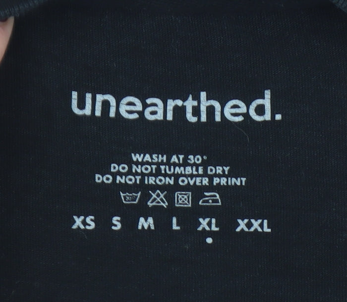 Mens UK Size L unearthed Black T-Shirt