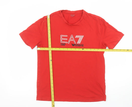 Mens UK Size S Emporio Armani Red T-Shirt